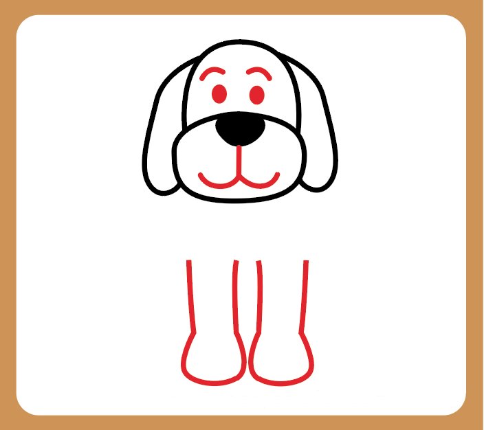 Kako nacrtati psa - četvrti korak