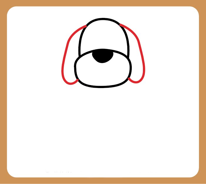 Kako nacrtati psa - treći korak