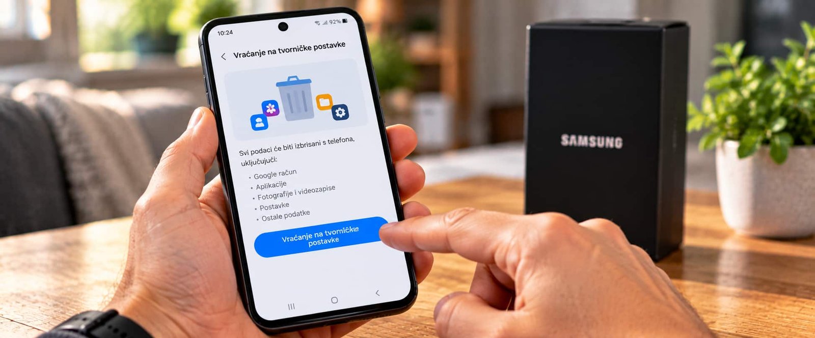 Kako vratiti Samsung mobitel na tvorničke postavke vodic